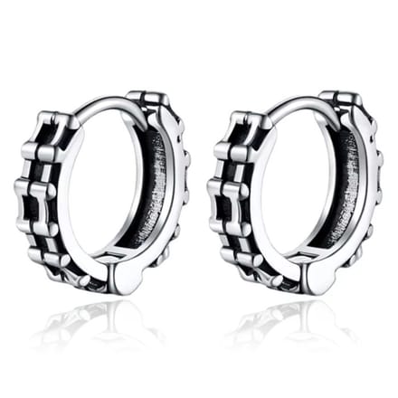 Mendes Oorbellen RVS zilverkleurig – Gear Edge Hoop