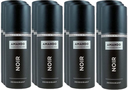 Amando Noir Deodorant Spray 150 ml - Voordeelverpakking 12 stuks