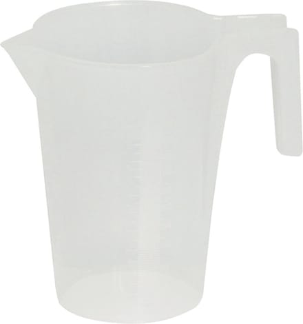Silverline Maatbeker - 5 liter - Grote schenklip - Metrische schaalverdeling - Polyethyleen