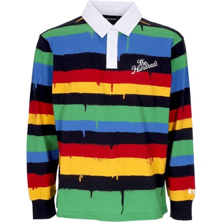 Herenpolo met lange mouwen Spray Drip L/s Rugby Zwart