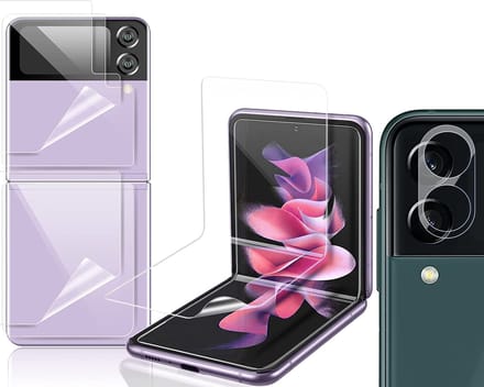 Ultratouch Folie Screenprotector + Camera Lens geschikt voor Samsung Galaxy Z Flip 3 - Tempered Glass Screen Protector