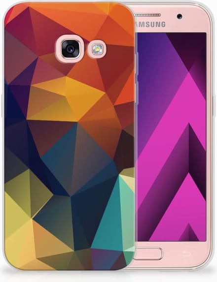Samsung Galaxy A3 2017 TPU Hoesje Polygon Color