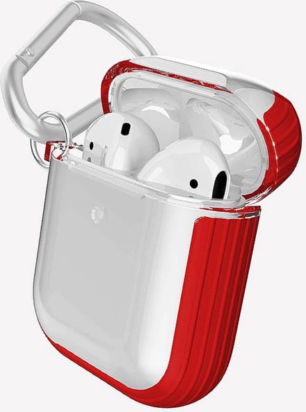 X-DORIA Defense Clear Case Voor Airpods 1/2 Rood