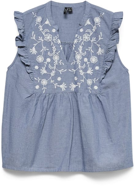VERO MODA - VMHANNAH EMB SL TOP WVN NOOS - Dames - Blouses