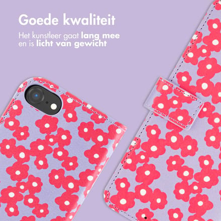 imoshion Hoesje - Geschikt voor Apple iPhone 17e / 16e - Design Bookcase smartphone - Dusty Rose Blossoms