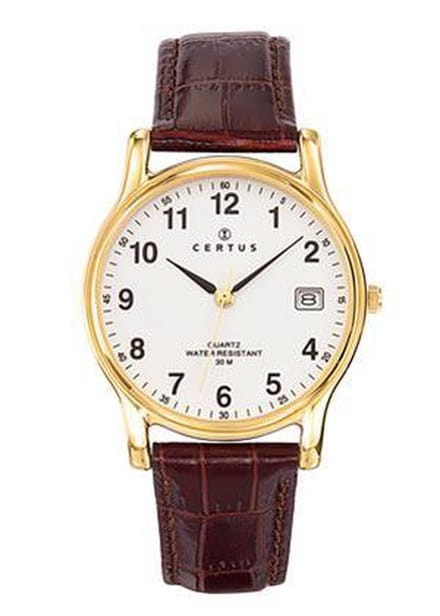 Certus 611235 goudkleurig herenhorloge 35 mm 30 meter