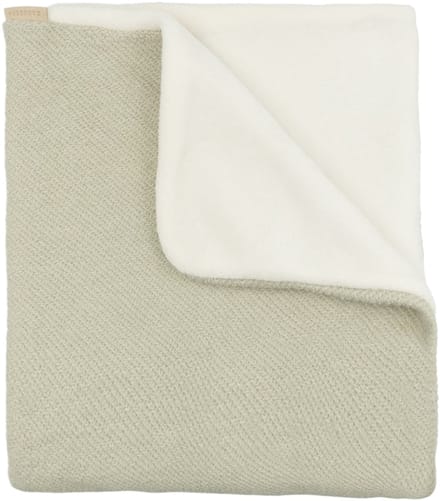 Bamboom Geborstelde Wiegdeken met pluche - Sage Olives