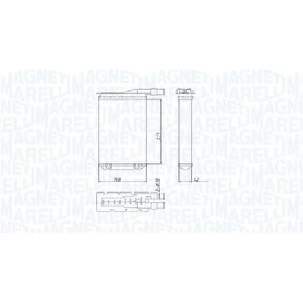 Warmtewisselaar, interieur verwarming MAGNETI MARELLI 350218489000