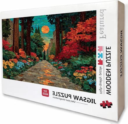 Houten Puzzel - Legpuzzel - Ontspanning Thuis - Achterkant Met Letters - 2000 Stukjes - Bloemenprint