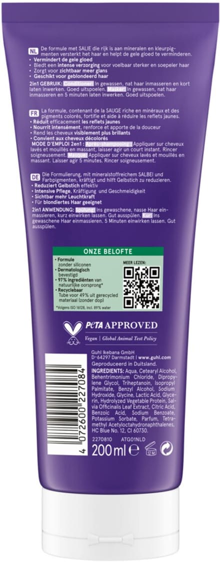 Guhl Zilverglans & Verzorging Masker 200 ML