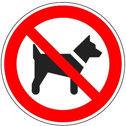 Verbodsbord honden - aluminium DOR, 300 mm