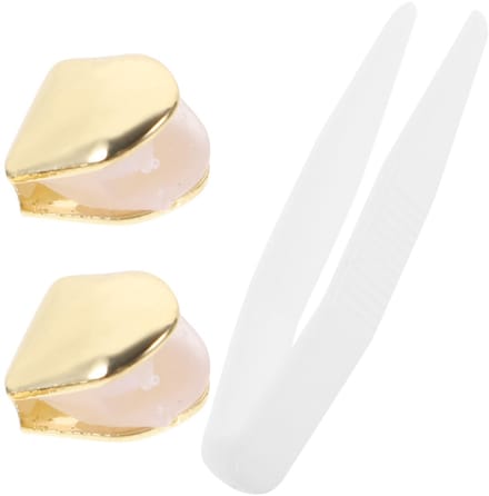 Dailygoods- Tandcap Gouden - 2 Stuks - Messing - Voor Feestjes