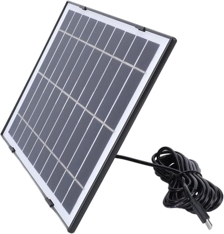 Zonnepaneel - Zonnelader - Camera opladen - Dubbele beugels - 10W - Zwart