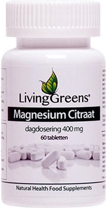 Livinggreens Magnesium citraat 400mg 60 Tabletten