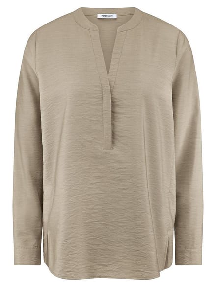 Blouse lange mouwen Van Peter Hahn beige