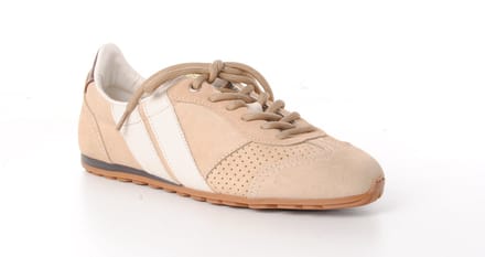 Caval dames sneaker asymetrische beige suède