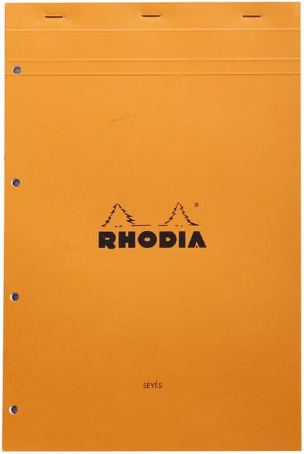 Rhodia N°20 schrijfblok & schrift A4+ 80 vel Oranje