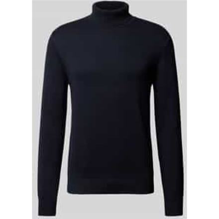 Slim fit pullover van een mix van katoen en wol