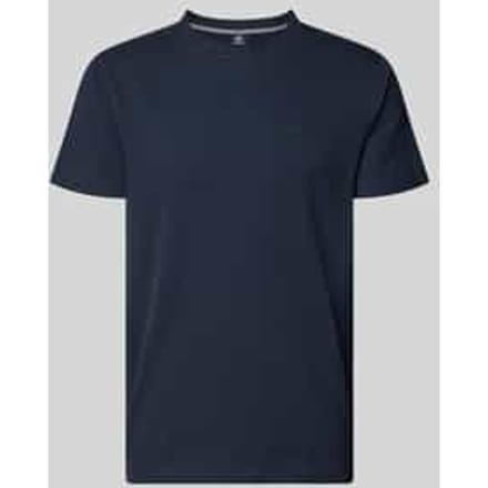 T-shirt met structuurpatroon en gestikt logo