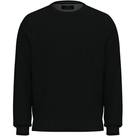 Fynch-Hatton Trui O-Neck Structure Supersoft Cotton Navy / male