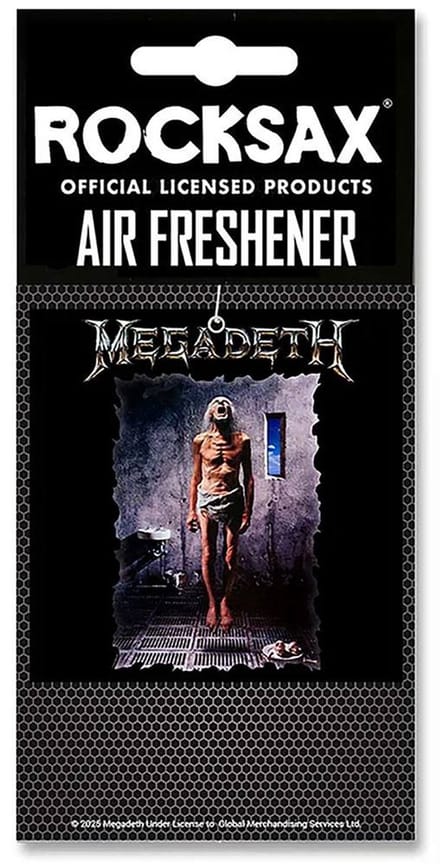 Rocksax Megadeth - Extinction Luchtverfrisser - Zwart