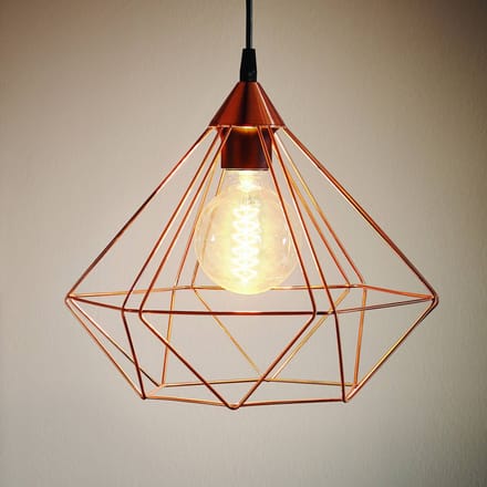 EGLO Tarbes Hanglamp - E27 - Ø 32,5 cm - Zwart/Koper