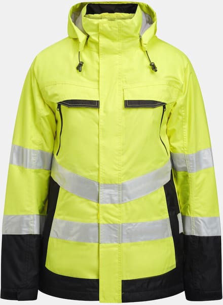 Jobman 1383 Hi-Vis Lined Jacket 65138362 - Geel/Zwart - M
