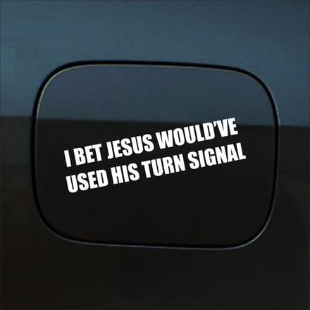 Bumpersticker - I Bet Jesus - 3,5 X 14,8 - Wit