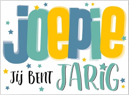 Wenskaart joepie jij bent jarig