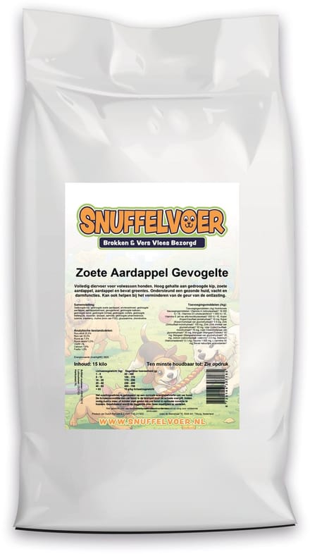 Zoete Aardappel Gevogelte graanvrij 15 kilo - Snuffelvoer