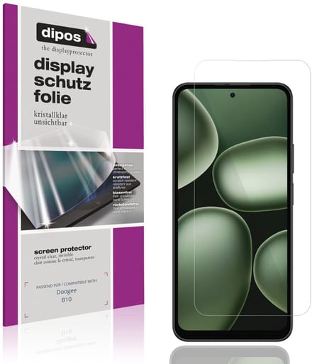 dipos – 4x Beschermfolie geschikt voor Doogee B10 | Krasbestendige & heldere Screenprotector Ultra-Thin