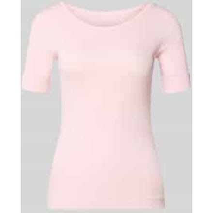 T-shirt met ronde hals en labeldetail