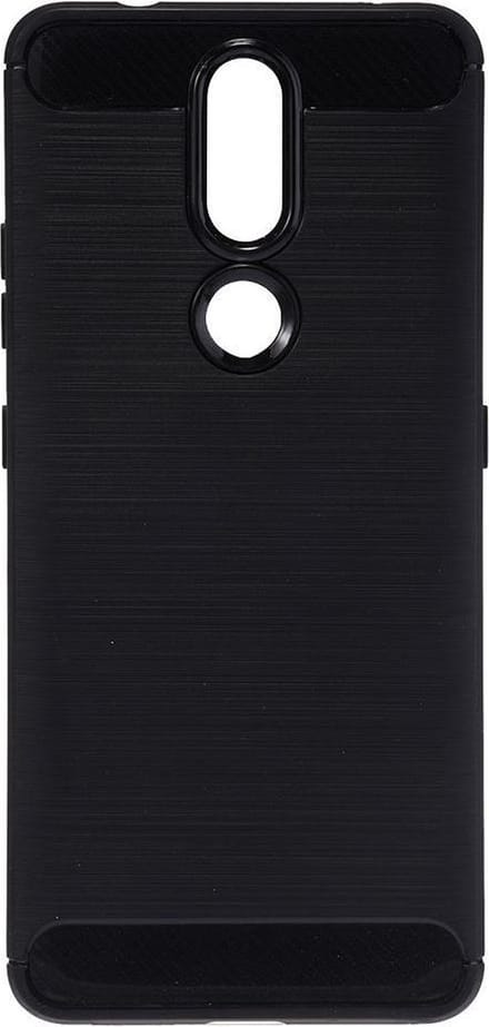 Shop4 - Nokia 2.4 Hoesje - Zachte Back Case Brushed Carbon Zwart