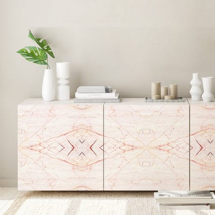 Meubelsticker met roze en beige marmerlook, 40 x 60 cm