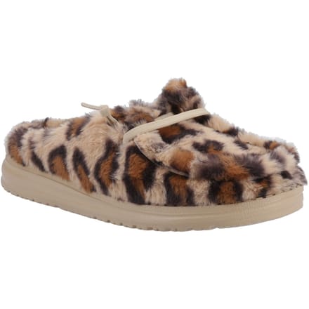 HEYDUDE - Wendy Slipper Leo Fur Dames Pantoffels Tan/Multi - Maat 41