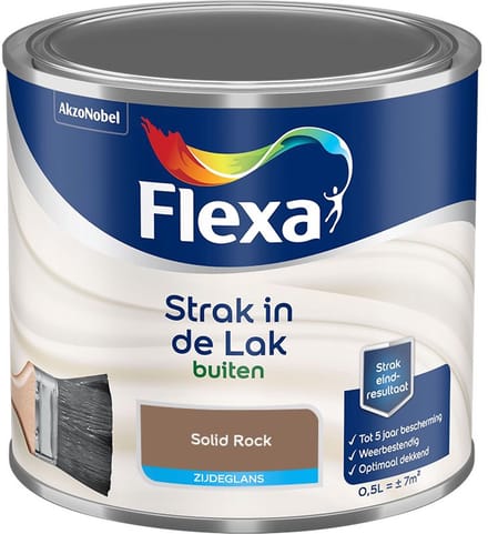 Flexa - Strak In De Lak Buitenlak Zijdeglans - Solid Rock - Mengverf - 500 Ml