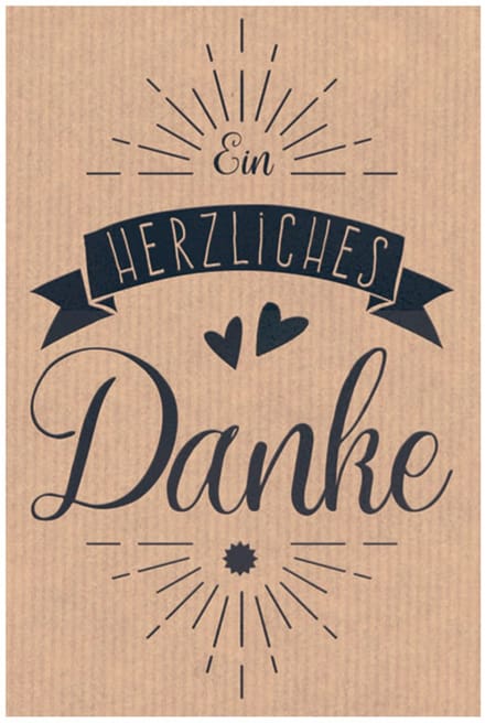 Minikaartje 'Hartelijke dank'