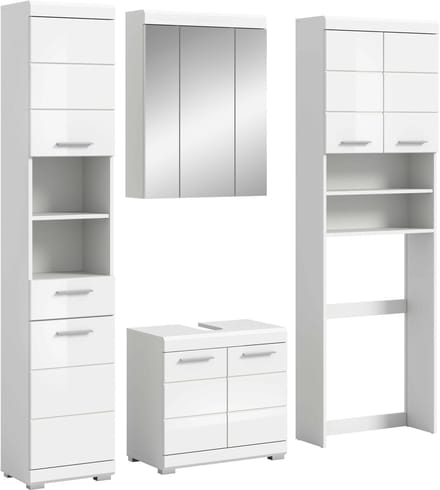 Scout badkamercombinatie wit hoogglans MDF TZ wit NB - 34x190x191cm