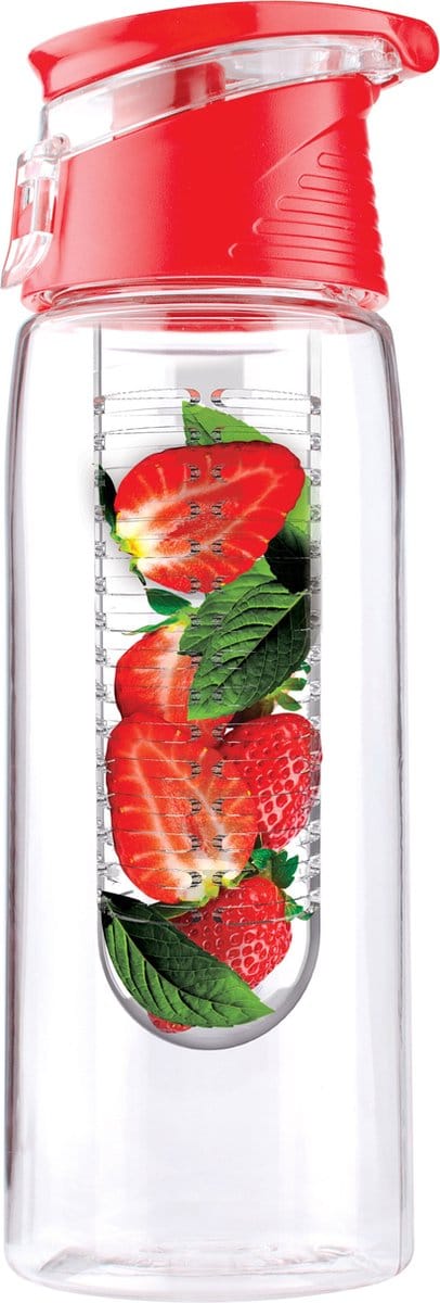 Asobu Flavour It 2 Go Drinkbeker - Incl. Fruitinfuser - 600 ml - Rood
