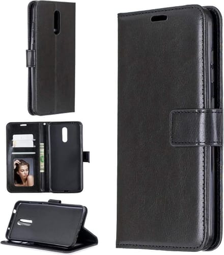 Bookcase Geschikt voor: Nokia 2.4 - Zwart - portemonnee hoesje