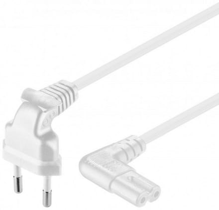 Pro Voedingskabel C7 (2 pins) - Wit - 2m - 90°