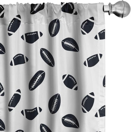 ABAKUHAUS Gordijnen – Amerikaans voetbal – 2x75x225 cm – Microvezel