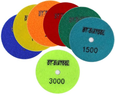 Diamant Polijstpads - Schuurpads - Steen Bewerken - Droog Gebruik - 100mm Set