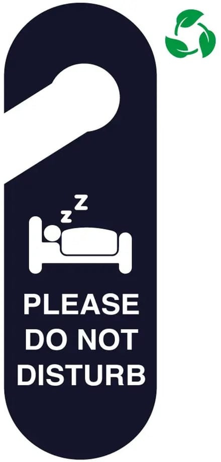 Sleeping do not disturb deurhanger - Forex Re materiaal | 30 x 10 cm