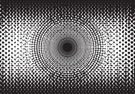 Abstract Black White Dots Photo Wallcovering