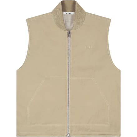 Olaf Zip Up Workwear Gilet Gilets Beige M240502
