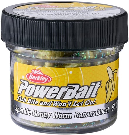 Berkley Powerbait Sparkle Honey Worm | 2.5cm Yellow Glitter 2.5cm Yellow Glitter