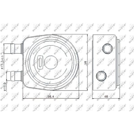 Olie radiator, motorolie NRF 31247