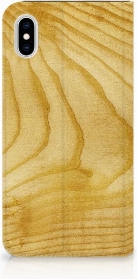 Apple iPhone Xs Max Book Wallet Case Licht Hout