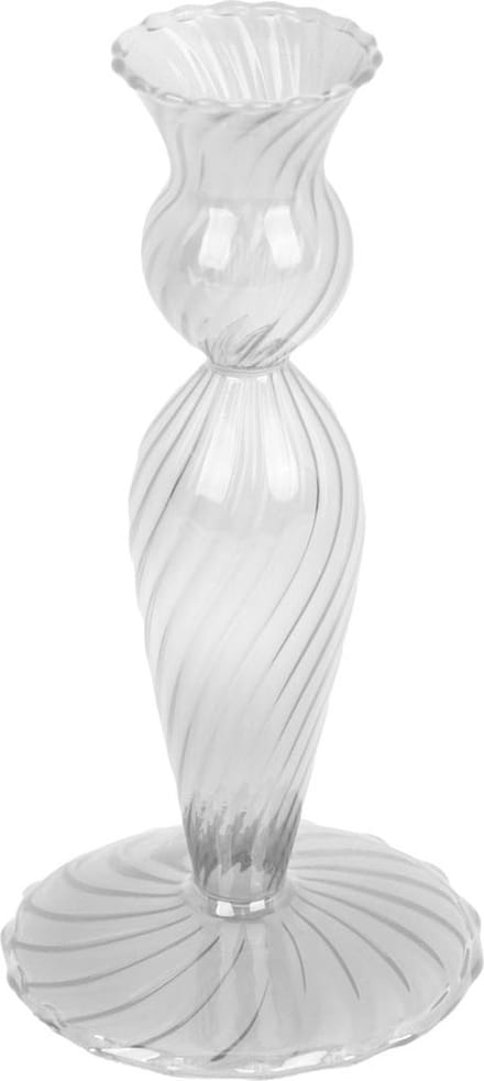 Kandelaar - Glas Swirl Clear Klein